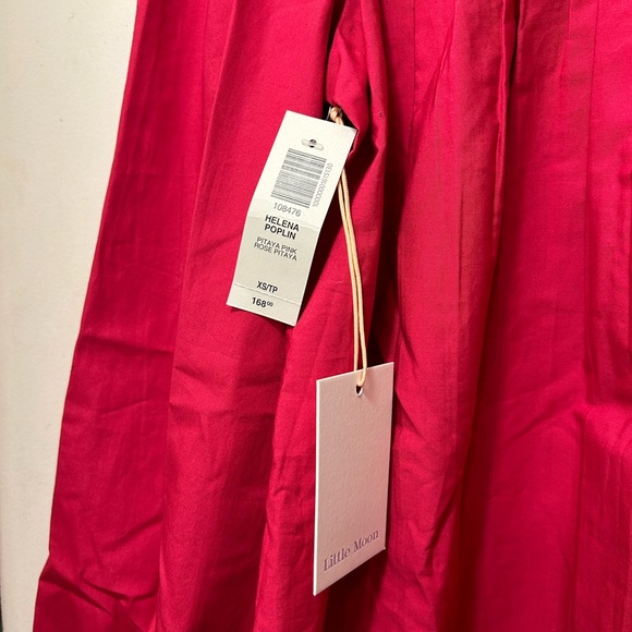 NWT Aritzia Little Moon Helena Poplin Dress Pink - Picture 7 of 7